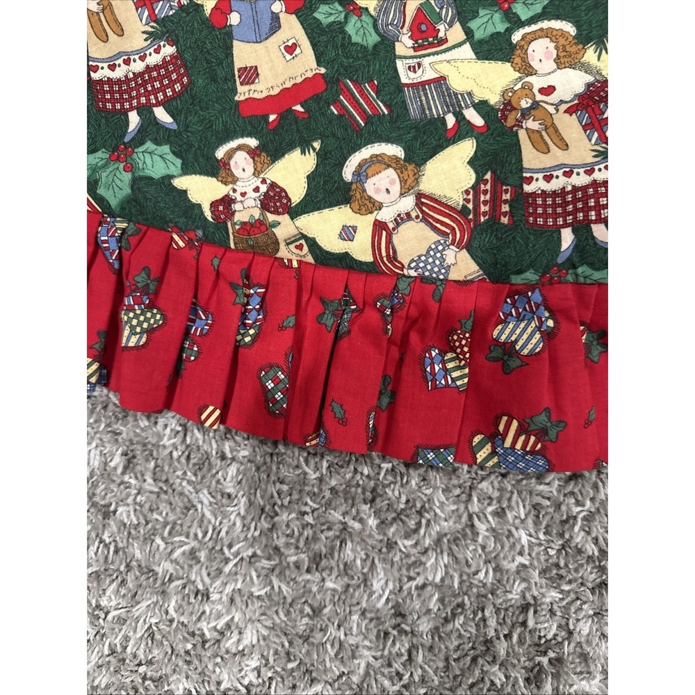 Tree Skirt‎ Ruffle Reversible Angels/hearts - Picture 5 of 10